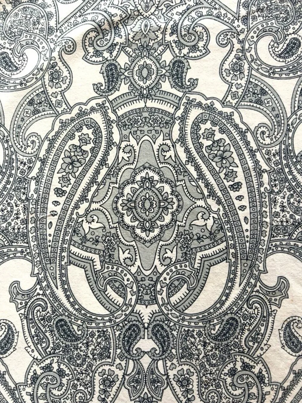IKEA Jattevallmo TWIN Sheet Set Flat & Pillowcase Blue White Paisley 100% Cotton
